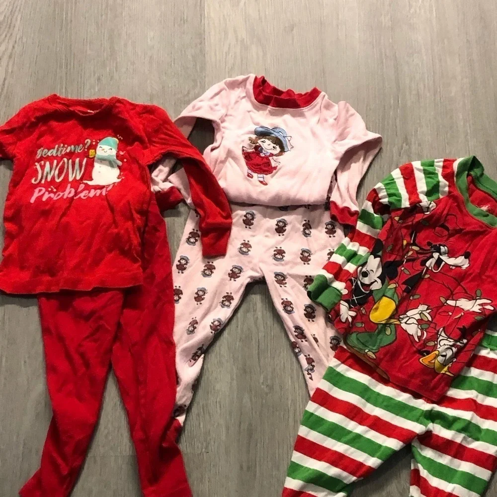 Carter's Christmas Mickey Mouse Pajama‎ Set Bundle 2T